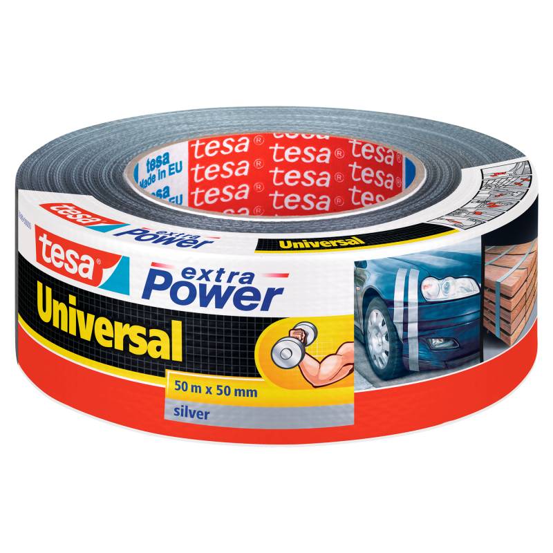 tesa Klebeband 'extra Power Universal' silber 50 m von Tesa