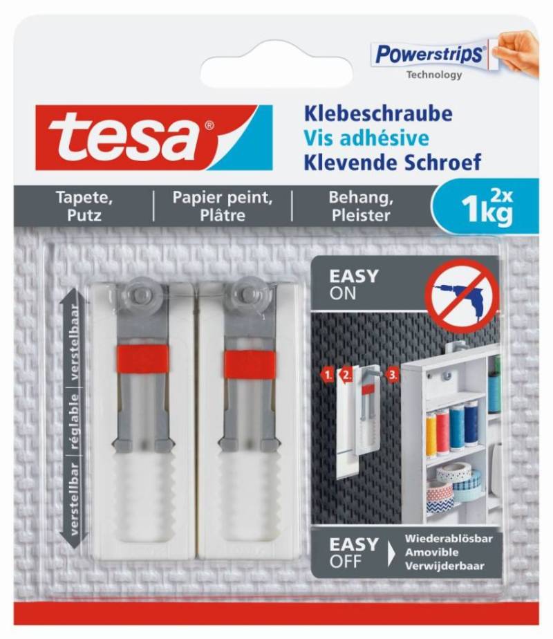 tesa Klebeschraube Traglast 1 kg, 2 Stück tesa Klebeschraube Traglast 1 kg, 2 Stück von Tesa