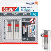 tesa Klebeschraube für max. 1,0 kg 2,4 x 6,4 cm, 2 St. von Tesa