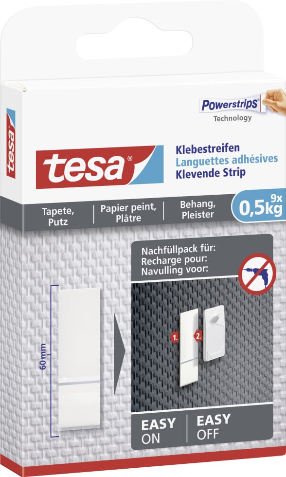tesa Klebestreifen Traglast 500 g, 9 Stück tesa Klebestreifen Traglast 500 g, 9 Stück von Tesa