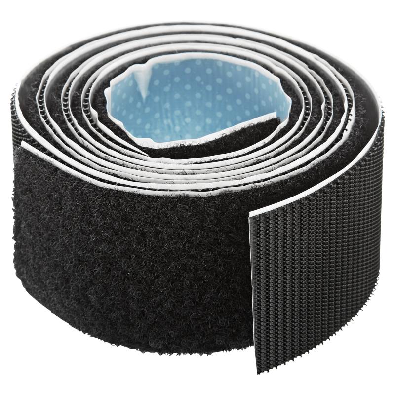 tesa Klettband 'On & Off' schwarz 1 m von Tesa