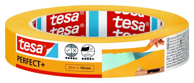 tesa Malerband Perfect+ 50 m x 19 mm, gelb tesa Malerband Perfect+ 50 m x 19 mm, gelb von Tesa