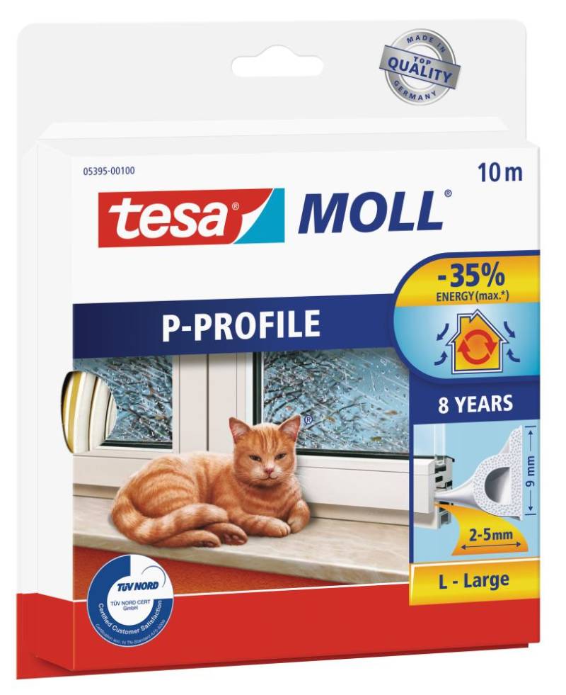 tesa Moll P-Profil Classic 10 m, weiß von Tesa