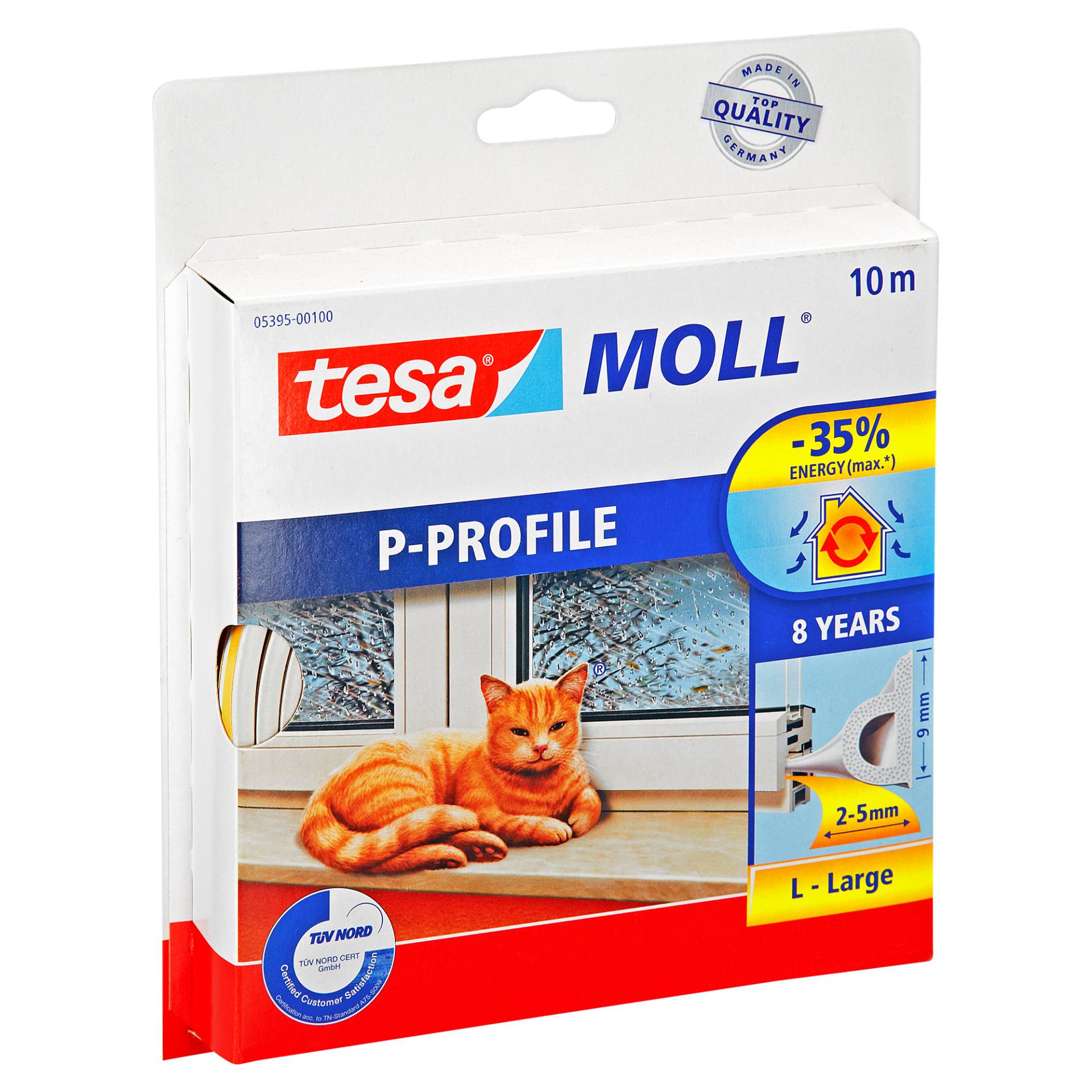 tesa Moll "P-Profil" Gummidichtung weiß 10 m tesa Moll "P-Profil" Gummidichtung weiß 10 m von Tesa