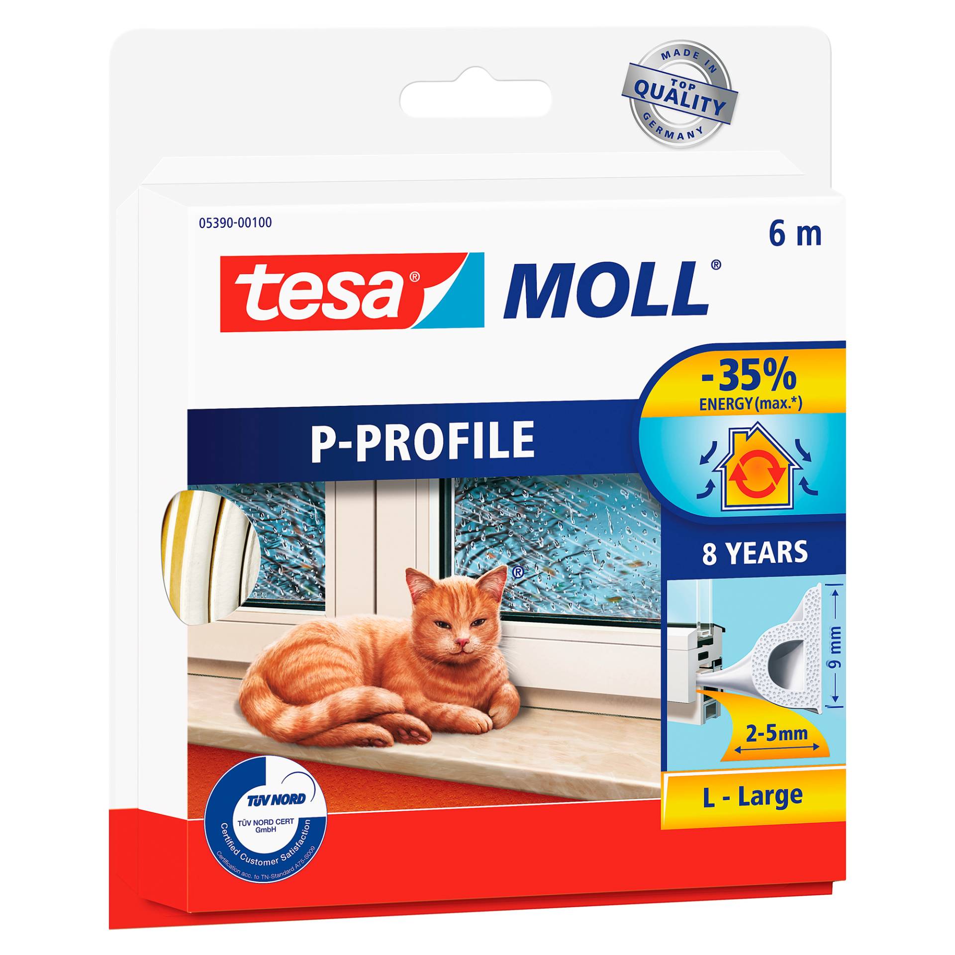 tesa Moll "P-Profil" Gummidichtung weiß 6 m tesa Moll "P-Profil" Gummidichtung weiß 6 m von Tesa