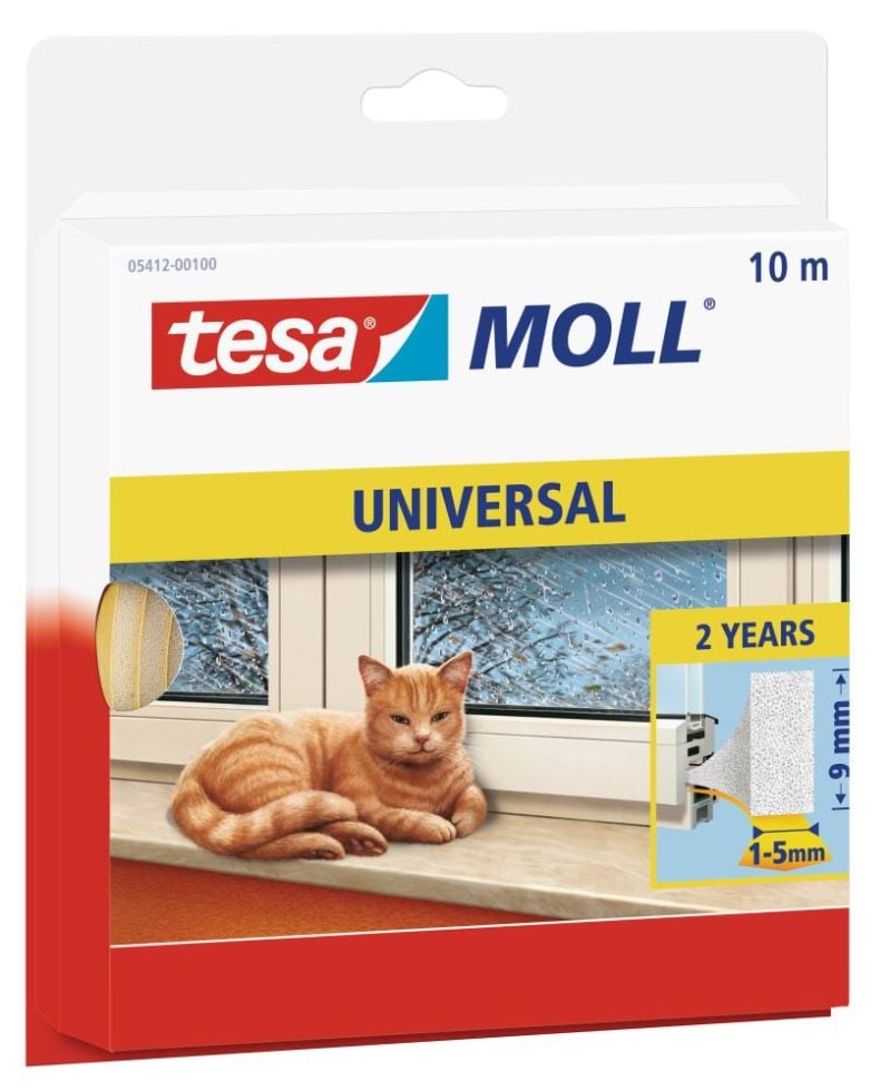tesa Moll Schaumstoff-Dichtung Universal 10 m, weiß von Tesa
