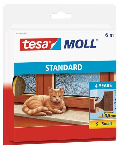 tesa Moll Schaumstoffdichtung Standard 6 m, braun von Tesa