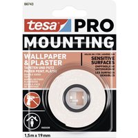 Tesa - Mounting pro Tapete & Putz 66743-00000-00 Montageband Weiß (l x b) 1.5 m x 19 mm 1 St. von Tesa