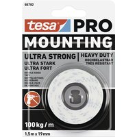 Tesa - Montageband Mounting pro Ultra Strong 66792 weiß L.1,5m B.19mm von Tesa