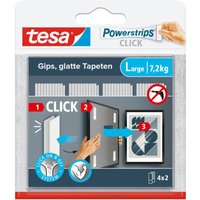 tesa Powerstrips Click Large 4 Stück Selbstklebend tesa Powerstrips Click Large 4 Stück Selbstklebend von Tesa