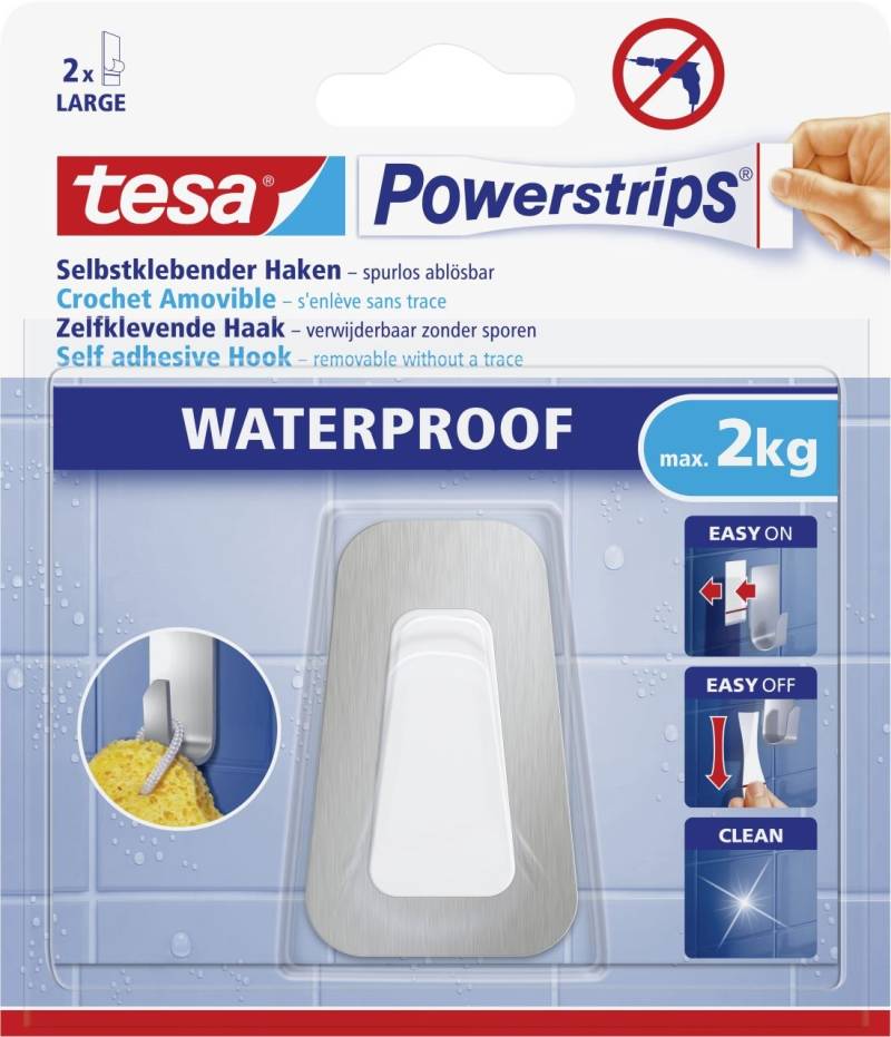 tesa Powerstrips Haken Large Waterproof weiß von Tesa