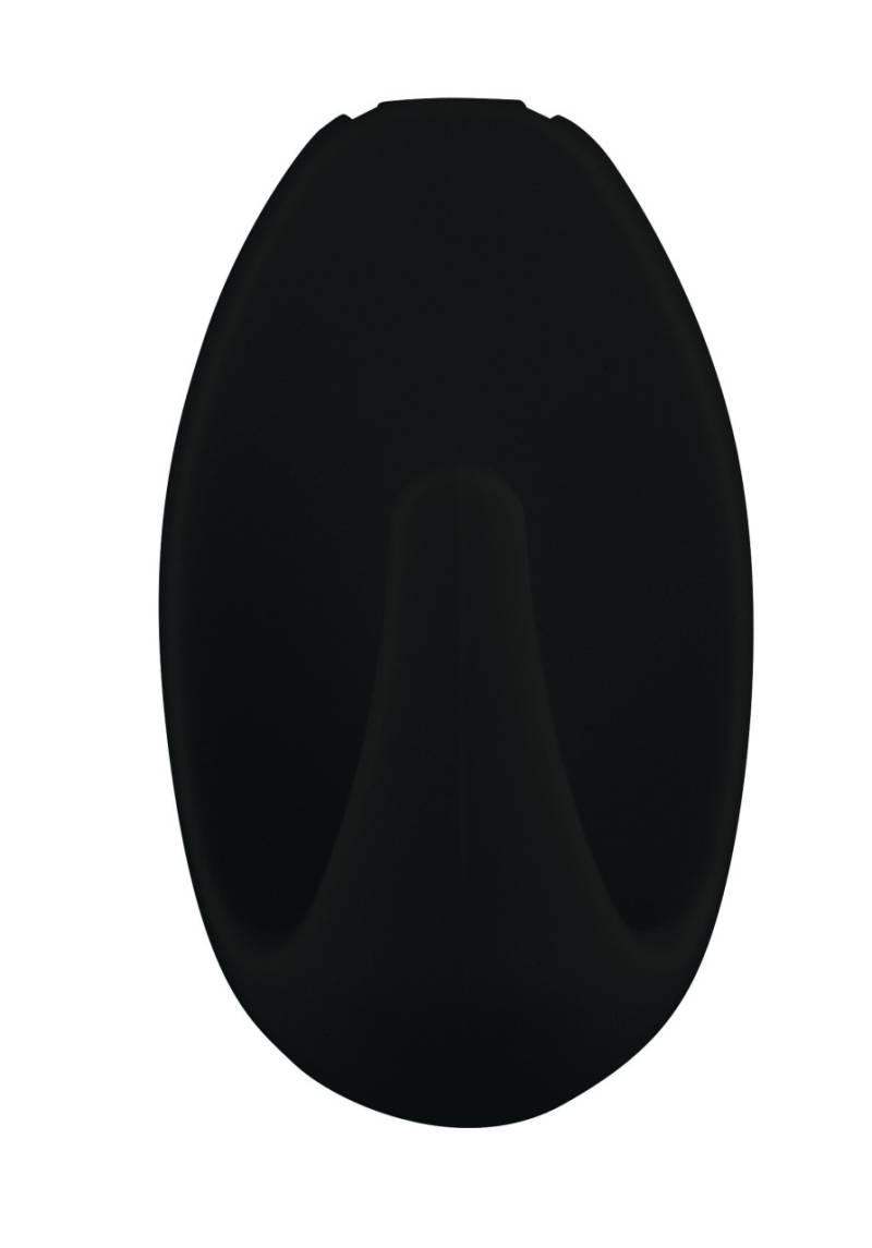 tesa Powerstrips Haken S oval schwarz 3 Stück von Tesa