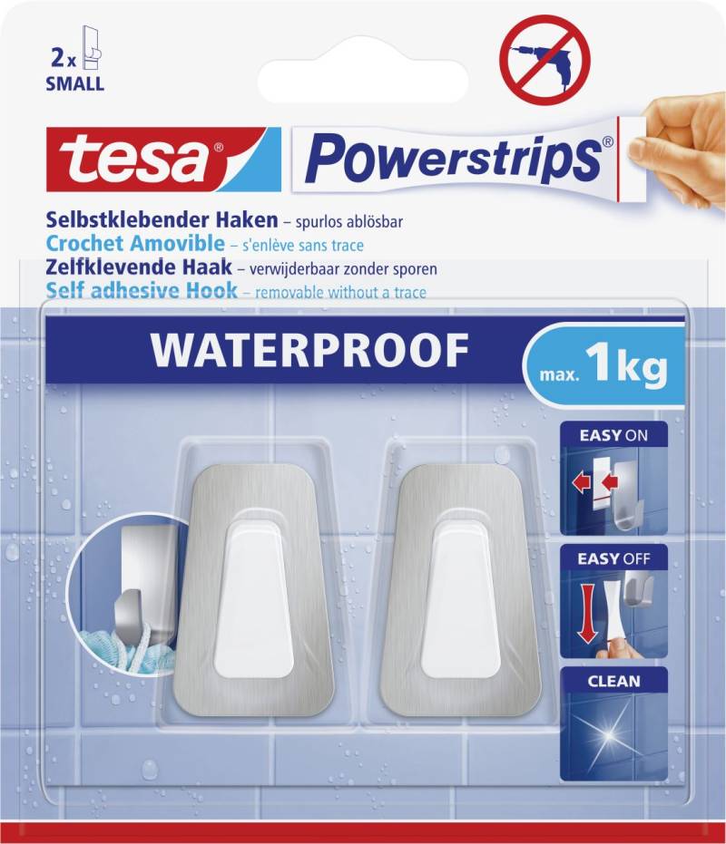 tesa Powerstrips Haken Small Waterproof rechteckig von Tesa