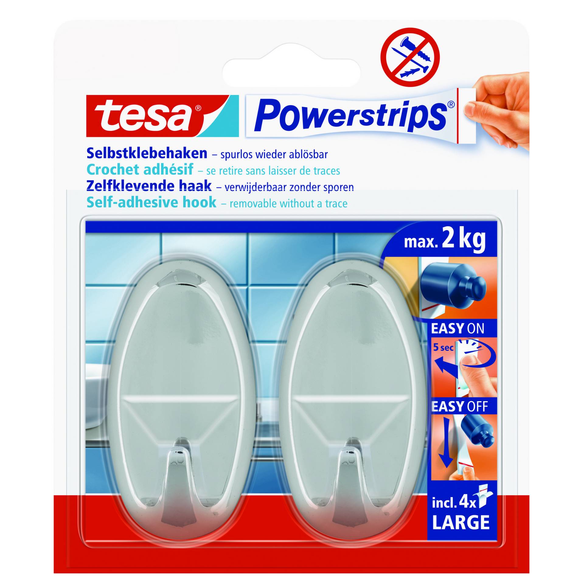 tesa Powerstrips Haken oval von Tesa