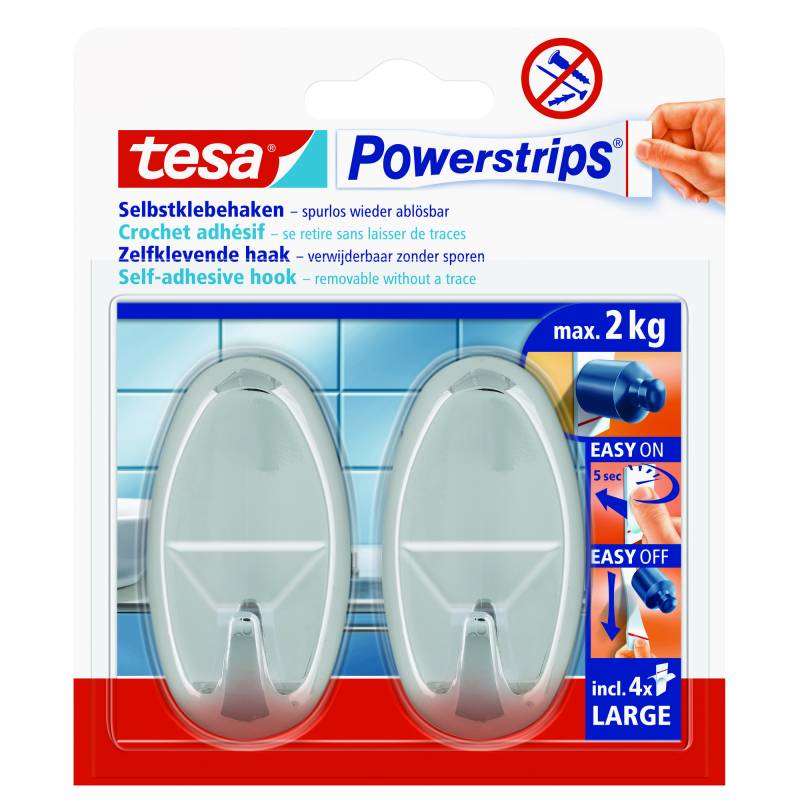 tesa Powerstrips Haken oval von Tesa