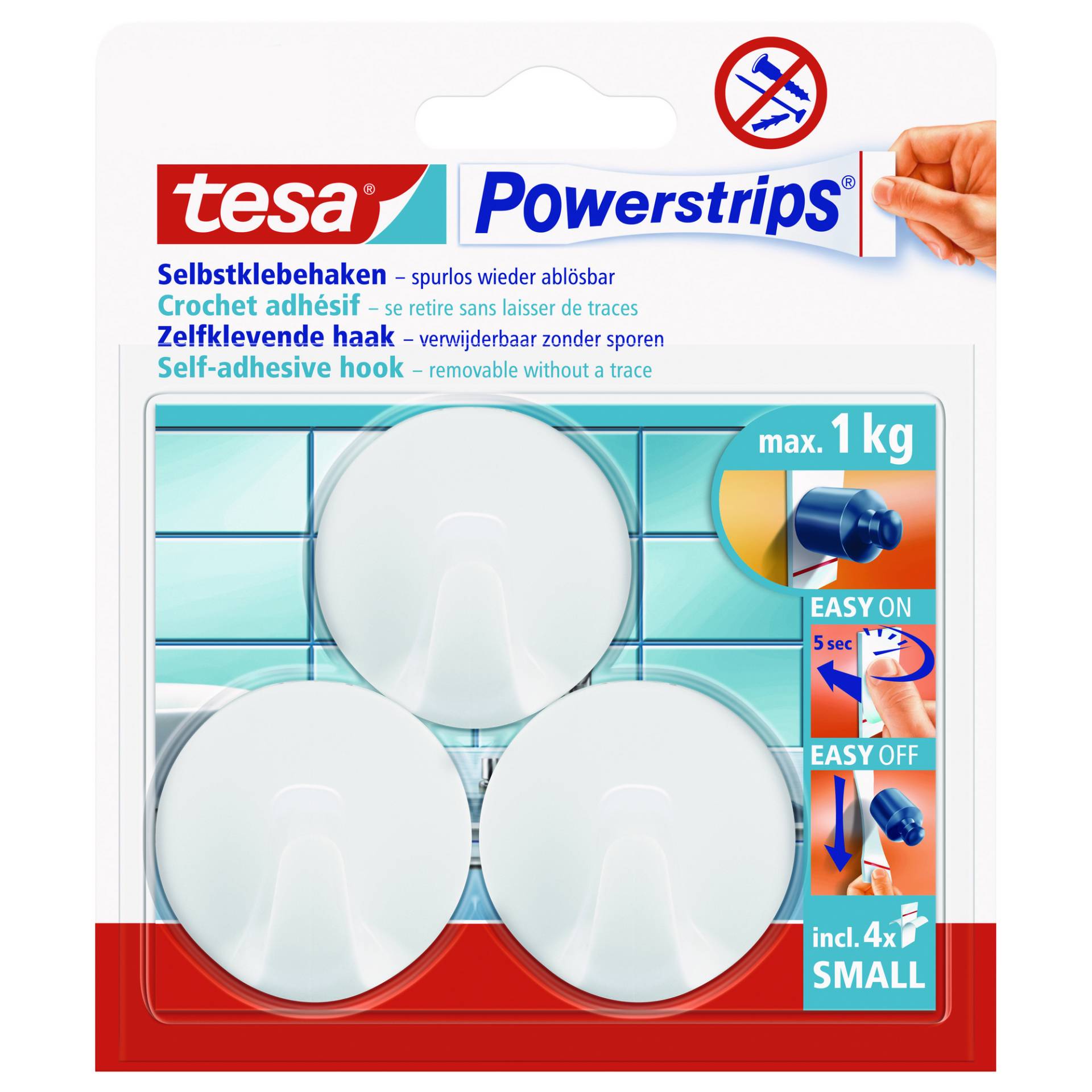 tesa Powerstrips Klebehaken small rund weiß tesa Powerstrips Klebehaken small rund weiß von Tesa