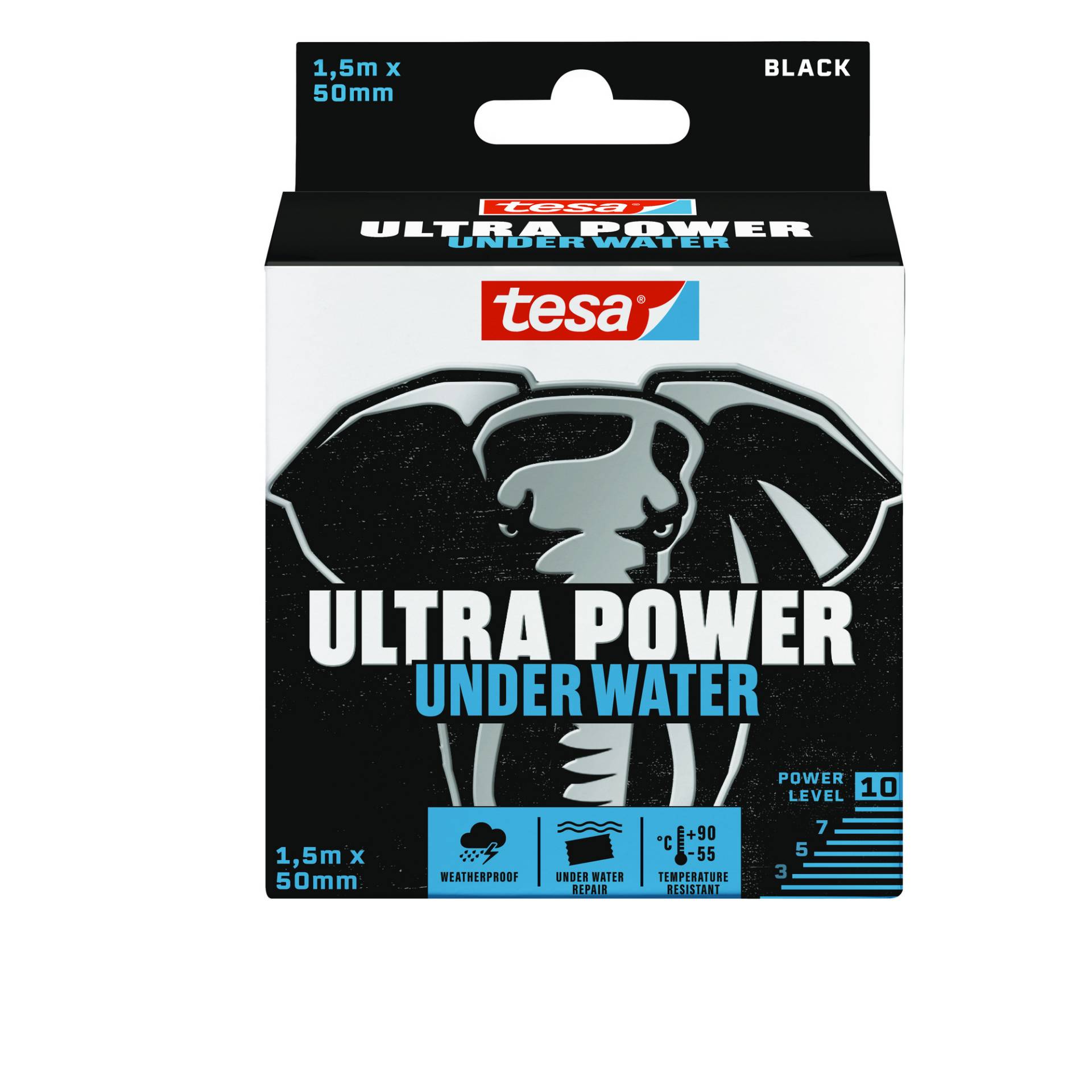 tesa Reparaturband 'Ultra Power Under Water' schwarz 50 mm x 1,5 m von Tesa