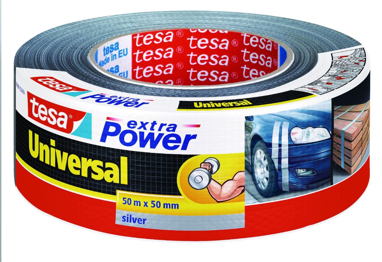 tesa Reparaturband extra Power Universal 50 m x 50 mm, grau von Tesa