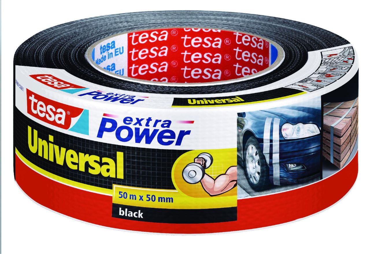 tesa Reparaturband extra Power Universal 50 m x 50 mm, schwarz von Tesa