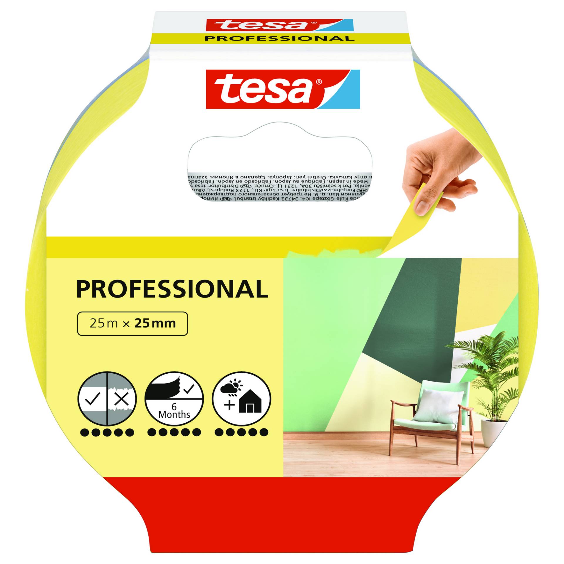 tesa Tesa Profimalerband für innen 2500 x 2,5 cm von Tesa