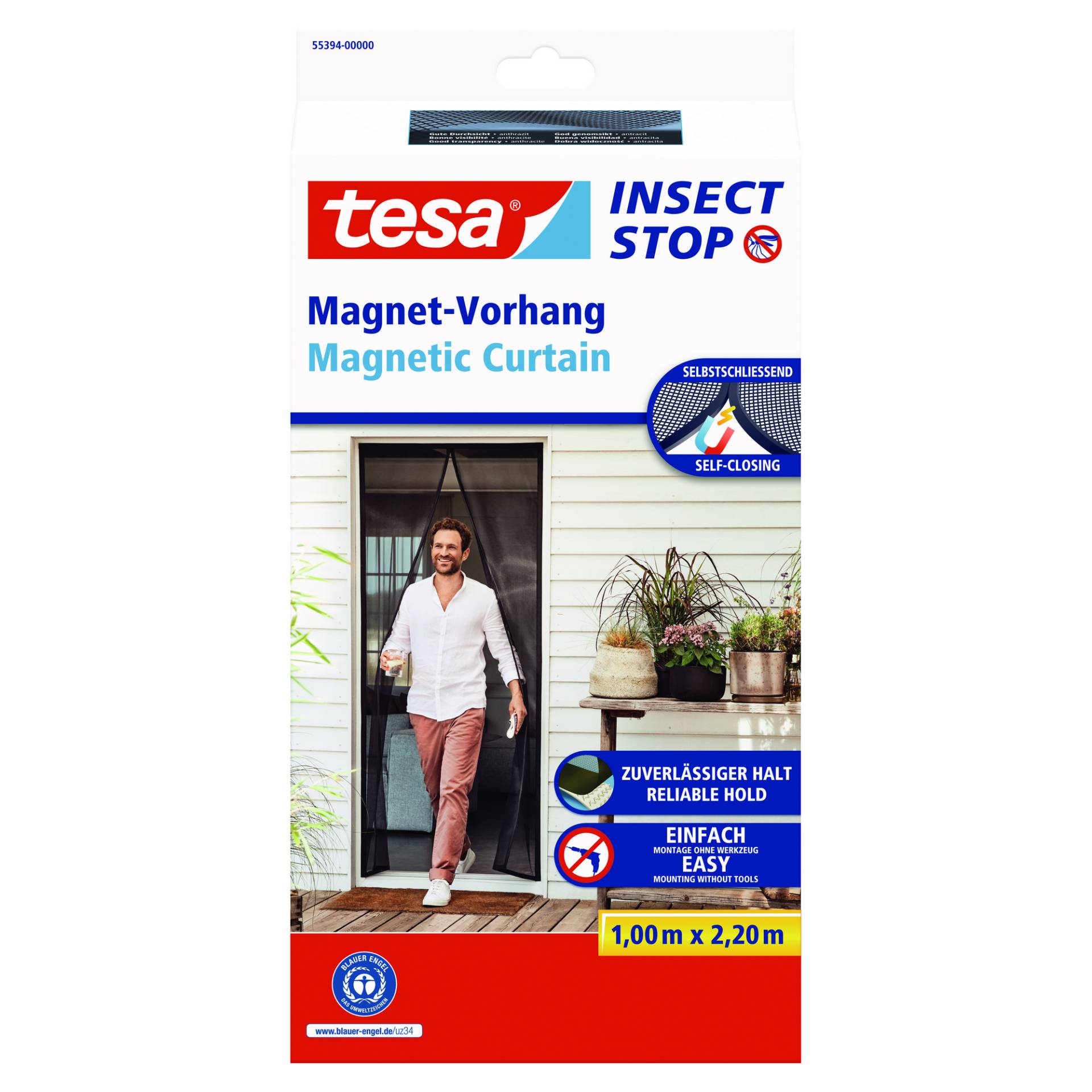tesa Türfliegengitter 'Magnet Vorhang' anthrazit 100 x 220 cm tesa Türfliegengitter 'Magnet Vorhang' anthrazit 100 x 220 cm von Tesa