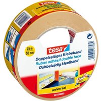 tesa universal doppelseitiges Klebeband 50 mm  x 25 m braun von Tesa