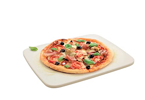 Tescoma DELÍCIA Pizzastein 38 x 32 cm | Perfekt durchgebackene Pizza & Mehr | Optimaler Wärmespeicher aus Cordierit | Vielseitig: Ofen & Grill | 3 Jahre Garantie von Tescoma
