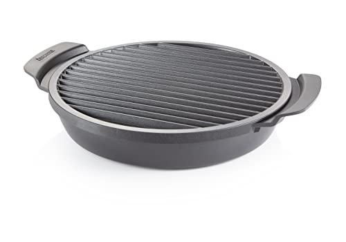 Tescoma Rauchfreie Grillpfanne PREMIUM für Gasherde I Power-Grill PARTY TIME I Gesundes Kochen, Antihaft, Saftableitung, Spülmaschinenfest I Einfache Pflege von Tescoma