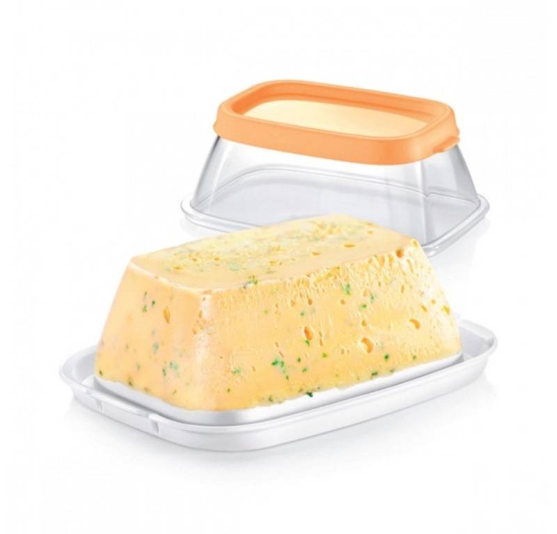 Tescoma Butterdose TESCOMA Butterdose DELLA CASA, Kunststoff, (Set, 3-tlg., 1x Butterdose, 2x Deckel), inkl. Deckel von Tescoma