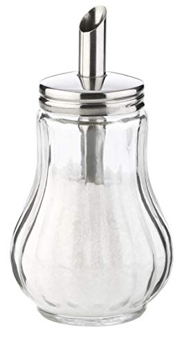 Tescoma Zuckerstreuer aus Glas Edelstahl, ideal für weißer/brauner Zucker, 150 Ml von Tescoma