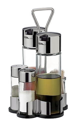 Tescoma Tischset Essig-Öl-Salz-Pfeffer-Zahnstocher, Grau, 49.5 x 26.5 x 26 cm von Tescoma