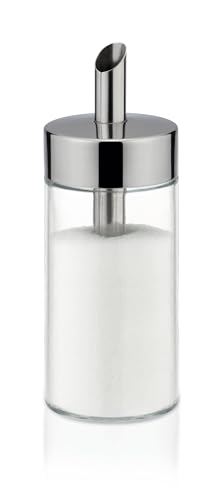 Tescoma Zuckerstreuer aus Glas, Edelstahl gebürstet, ideal für weißer/brauner Zucker, 225ml Tescoma Zuckerstreuer aus Glas, Edelstahl gebürstet, ideal für weißer/brauner Zucker, 225ml von Tescoma