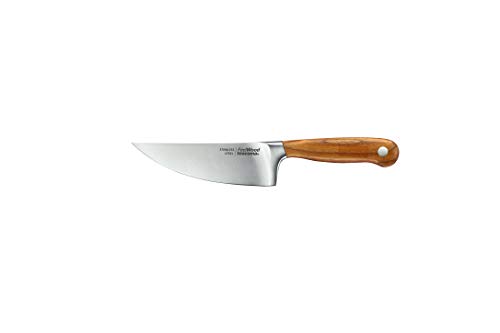 Tescoma FEELWOOD Kochmesser 15 cm I Erstklassiger japanischer rostfreier Edelstahl mit gehärtetem Eschenholz-Griff I Vielseitige und präzise Schneidleistung für jede Küche von Tescoma