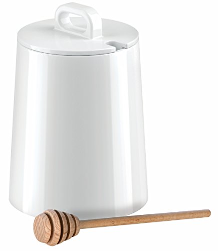 Tescoma Honigtopf, Plastik, weiß, 11.1 x 11.1 x 15.5 cm von Tescoma