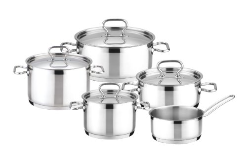 Tescoma HOME PROFI Topfset 9-teilig 55 x 29.4 x 21.8 cm I Premium Edelstahl 18/10 I Für alle Herdarten inkl. Induktion I Robuste Griffe I Ideal für Haushalt & Gastronomie Tescoma HOME PROFI Topfset 9-teilig 55 x 29.4 x 21.8 cm I Premium Edelstahl 18/10 I Für alle Herdarten inkl. Induktion I Robuste Griffe I Ideal für Haushalt & Gastronomie von Tescoma
