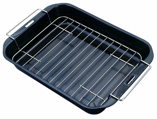 Tescoma Saphir Tiefer Bräter mit Rost, 38 x 28 cm von Tescoma