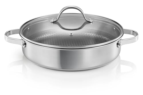 Tescoma Tiefe Bratpfanne SteelCRAFT mit Deckel ø 28 cm, 2 Griffe von Tescoma