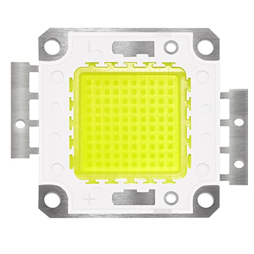 Tesfish 100W LED Chip LED Leuchtperlen Weiß 6000K Glühbirne Hohe Leistung Energieeinsparung Lampe Chip von Tesfish