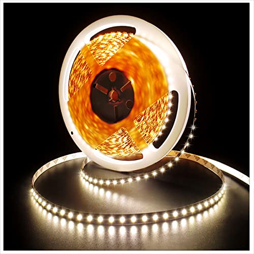 Tesfish 24V 10M LED Streifen Licht, Eine LED ein Schnitt LED Strip Natürliches Weiß 4000K Lichtband SMD 2835 IP20 Gesamt 1200 LEDs LED Band LED Lichtleiste Leiste für Schlafzimmer, Küche Dekoration von Tesfish