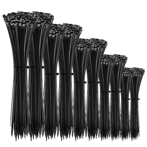200 Stück Kabelbinder Schwarz Set,Tesmax Kabelbinder UV Beständig 100/150/200/300 mm(je 50 Stück),Nylon Super Haltbar Selbsthemmend für Kabelmanagement,Gartenarbeit,Wohnen,Werkstätten 200 Stück Kabelbinder Schwarz Set,Tesmax Kabelbinder UV Beständig 100/150/200/300 mm(je 50 Stück),Nylon Super Haltbar Selbsthemmend für Kabelmanagement,Gartenarbeit,Wohnen,Werkstätten von Tesmax