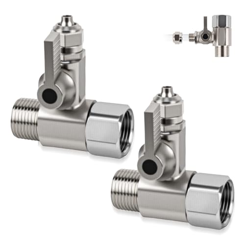 Tesmotor 2 Stück Wasseranschluss Adapter T-Stück 3/8 x 3/8 x 1/4 – Schlauchwasseranschluss Verteiler für Gartenschlauch, Wasserhahn, Absperrventil und mehr. Ideal zum Anschluss von 2 Geräten von Tesmotor