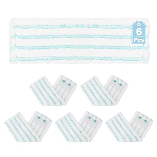 Tesmotor 6-Pack Ersatz Wischbezüge für Leifheit Profi XL Micro Duo, Bodenwischer Ersatzbezug für Leifheit, Effiziente Mikrofaser Ersatzbezug für Alle Hartböden von Tesmotor