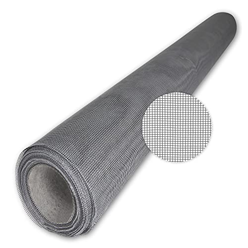 TESO Insektenschutz Gaze - Mückenschutz - Fliegengitter - UV-Beständig - mit PVC Beschichtung - einzeln verpackt (Grau, 200 x 200cm) von TESO