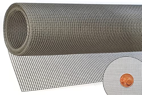TESO Insektenschutz Gaze - Mückenschutz - Fliegengitter - UV-Beständig - mit PVC Beschichtung - einzeln verpackt (Grau, 100 x 200cm) von TESO Elementetechnik