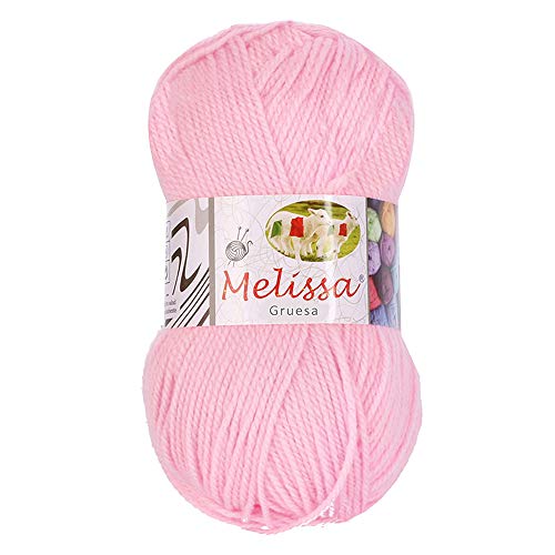 100g Dicke Wolle/Dickes Garn zum Stricken Rosa 24-100% Acryl-Wollknäuel Premium für Strick- & Häkelgarn Nadelgröße 5(1/2)-6(1/2)(weicher und wollartiger Charakter, pflegeleichtes Strickgarn. von Tesosy