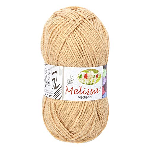 100g Wolle gelb -12-Tesosy 100% Acryl-Wollknäuel Premium für Strick- & Häkelgarn (weicher und wollartiger Charakter, pflegeleichtes Strickgarn,Gelbe Wolle 12 Versand aus Deutschland von Tesosy