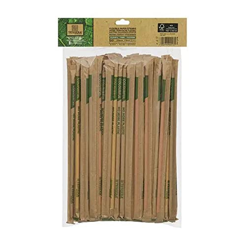 Tessera Bio Products Q0621C2MFSC Flexible Papierstrohhalm in 5 Farben, 1/1 Verpackt, 0.6cm Durchmesser, 21cm Länge, 100 Stück Tessera Bio Products Q0621C2MFSC Flexible Papierstrohhalm in 5 Farben, 1/1 Verpackt, 0.6cm Durchmesser, 21cm Länge, 100 Stück von Tessera Bio Products