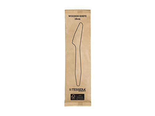 Tessera Bio Products QA122BWSFSC Holzmesser, 1/1 Verpackt, Naturfarbe, 18cm Länge, 100 Stück von Tessera Bio Products