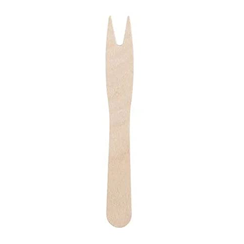 Tessera Bio Products QA125CFSC Zweizackige Holzgabel, 12cm Länge, 200 Stück von Tessera Bio Products