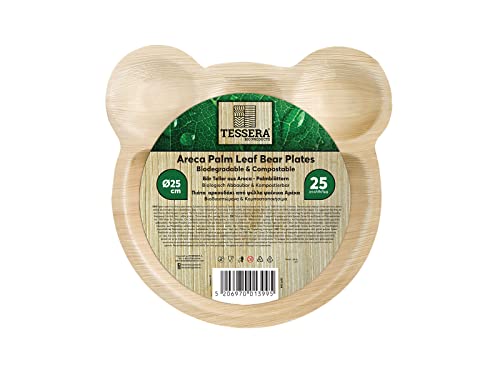 Tessera Bio Products QPF25B Palmblatteller Bär, Rund, 25cm Durchmesser, 25 Stück Tessera Bio Products QPF25B Palmblatteller Bär, Rund, 25cm Durchmesser, 25 Stück von Tessera Bio Products